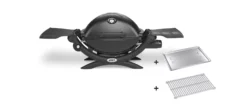 Weber Q 1200 Gas Grill Schwarz Mit Hitzeschild & Bratenrost
