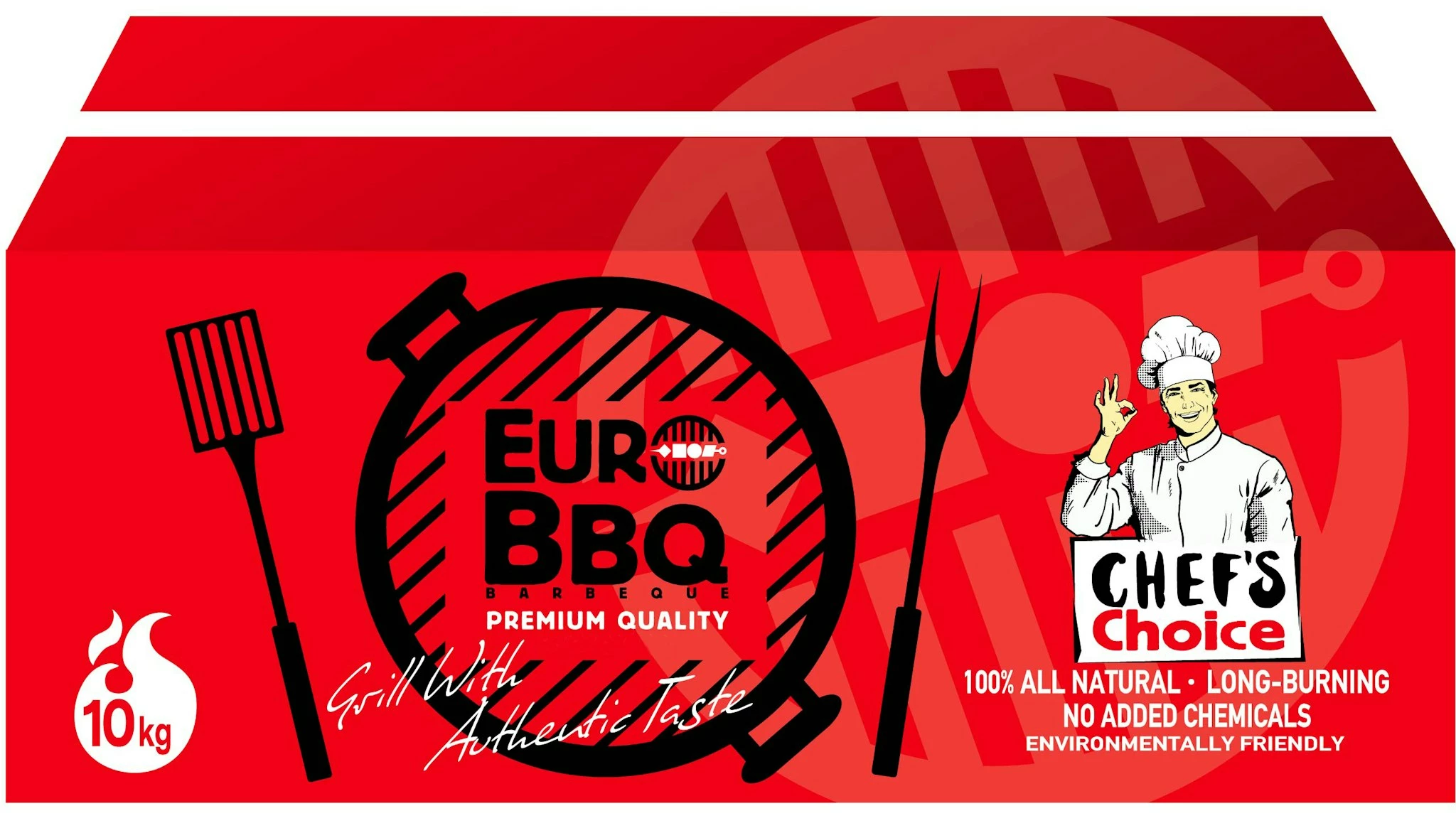 EUROBBQ Holzkohlebriketts Rot 10kg